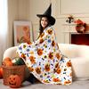 Halloween Decorative Warm Throw Blanket Pumpkin Cat Bat Ghost Print Soft Flannel Blanket For Sofa Bed Couch Chair Dorm