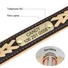 Personalized Dog Collar Leather Padded Dogs Braided Collars Free Engraving Pet ID Tag Nameplate for Small Medium Large Dogs