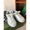 Shell head thick sole heightening niche white shoes new casual shoes children's tide 635