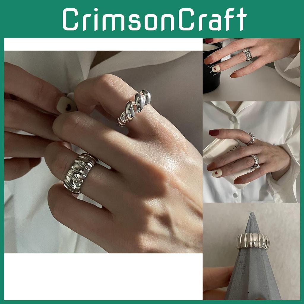 Unique Women's 925 Sterling Silver Adjustable Ring With Minimalist Korean Style Design