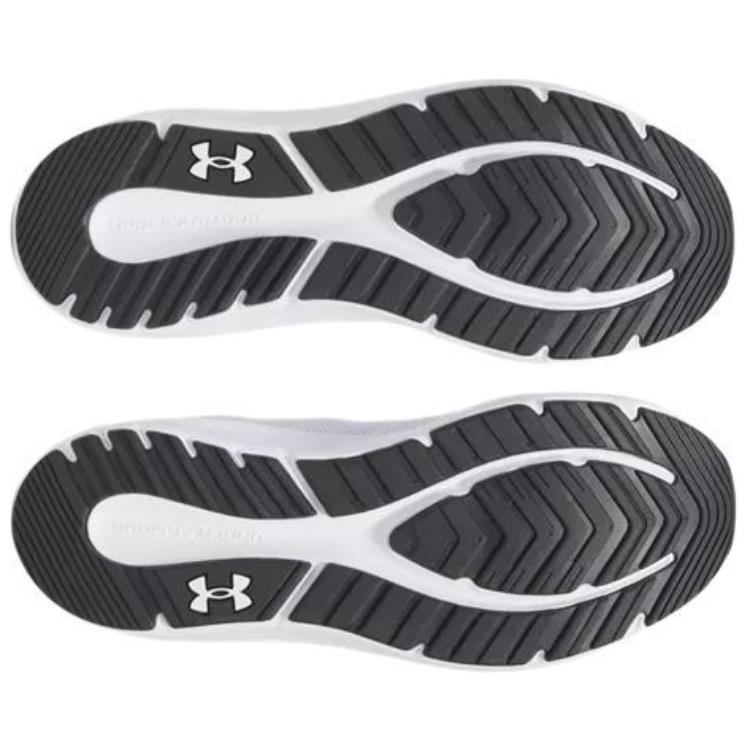 Under Armour Charged Pursuit 4 White Black Men Sneakers 3028254-100