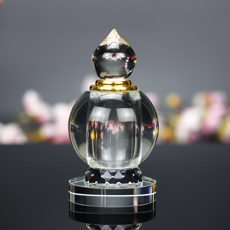 Sealed Crystal Glass Bottle for Nectar - Five-Element Pagoda Table Ornament