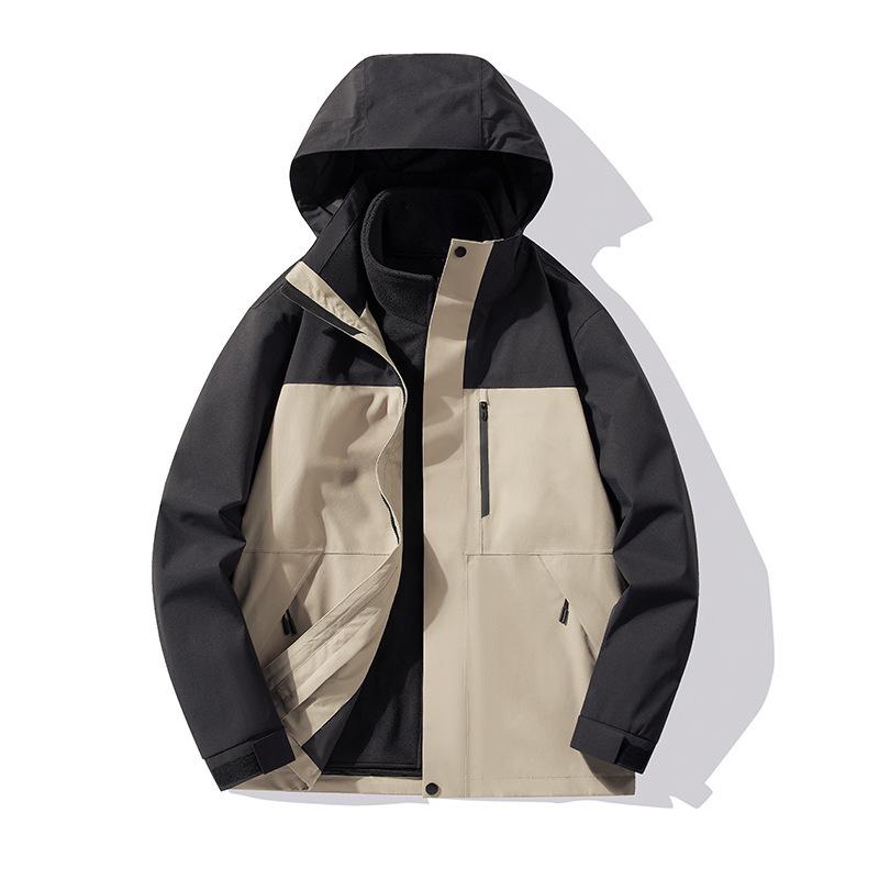 Fully Seam-Sealed Thermal Bonded 3-in-1 Windproof Waterproof Mountaineering Jacket for Men and Women