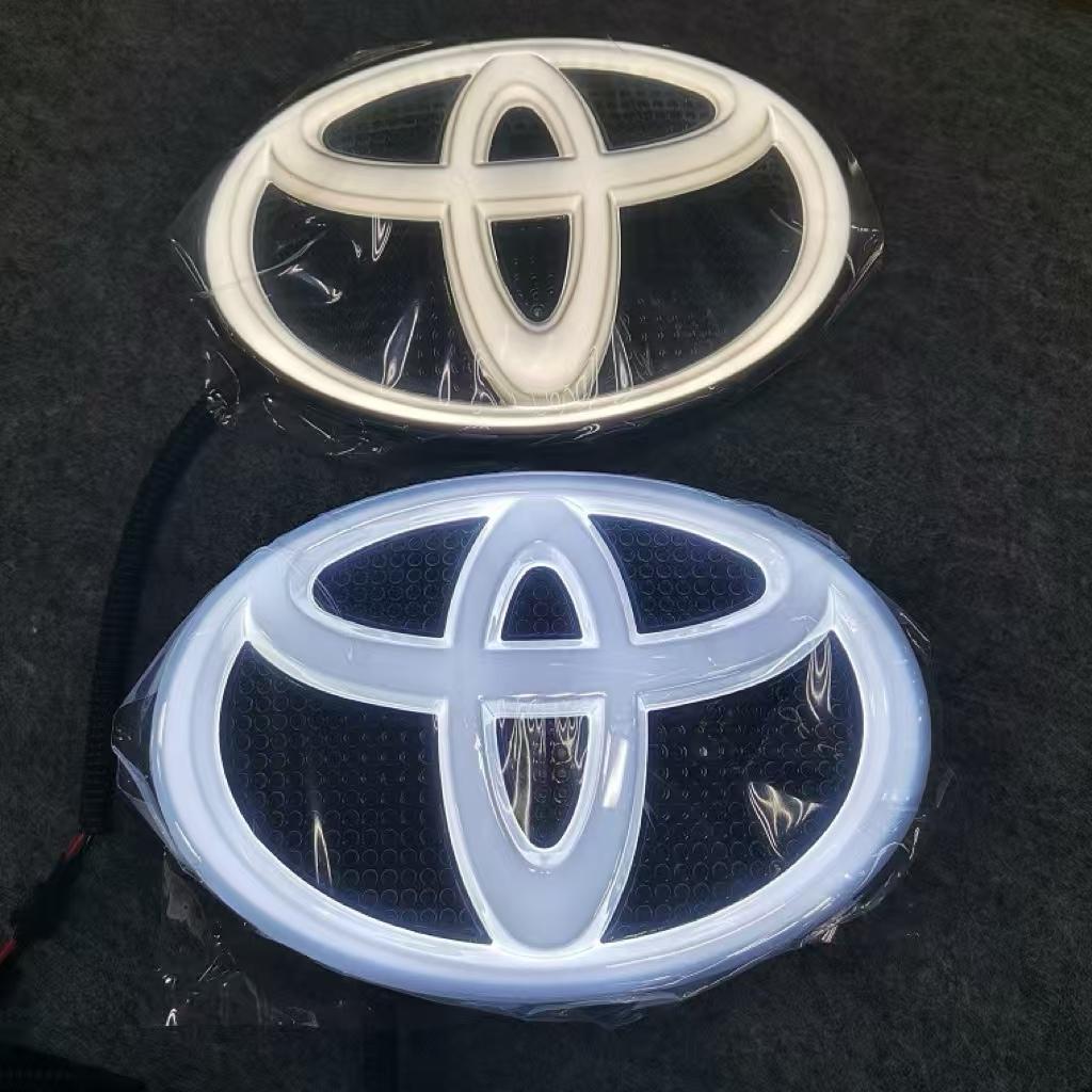 1PC 19x13cm Front LED Glow Logo Badge for 2016-2020 Toyota Land Cruiser & 2018-2020 Prado, Dynamic Lighting Emblem