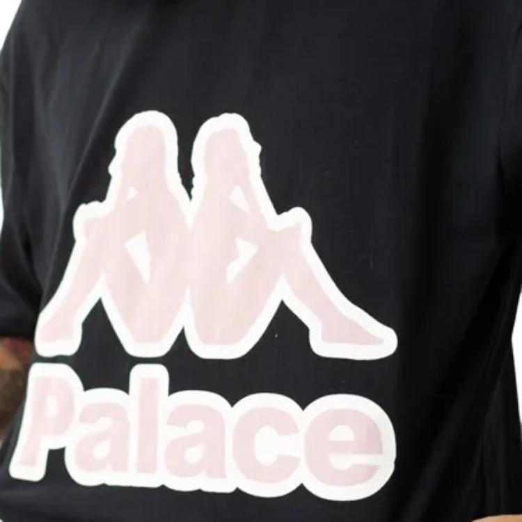 Palace X Kappa Collaboration FW21 T-Shirt Unisex T-Shirt Black P21KPTS001