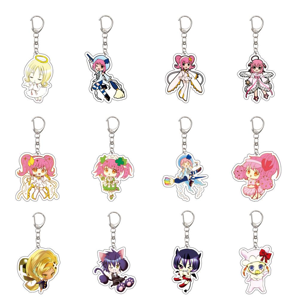 55MM Anime Shugo Chara Keychain Yume Hinomori Kuroya Kaito Haruto Yashiro Key Chain Acrylic Model Plate Christmas Gifts