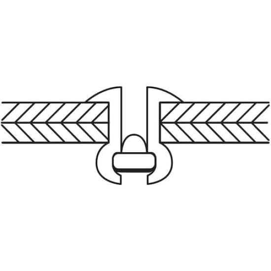 Premium Lobtex Blind Rivets Stainless Steel NSS63 (1000 Pieces) 6-3