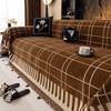 All-Season Universal Couch Camping Blanket Sofa Mat Chenille Ethnic Style Sofa Cover Full Coverage Non-Slip Couch Protector