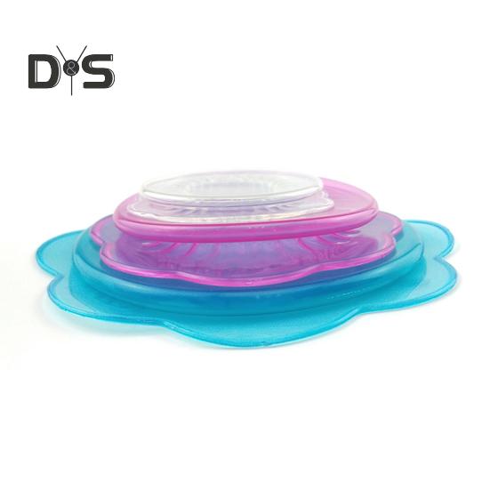 3/6 ks Silikonová strečová víčka pro skladování potravin Opakovaně použitelné elastické poklice na misky Design okvětních lístků Potravinářský silikon Mikrovlnný kryt