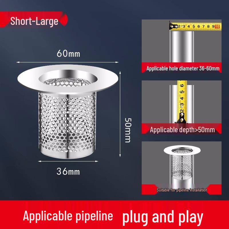 Edelstahl Badezimmer Bodenablauf Filter Kanaldeckel