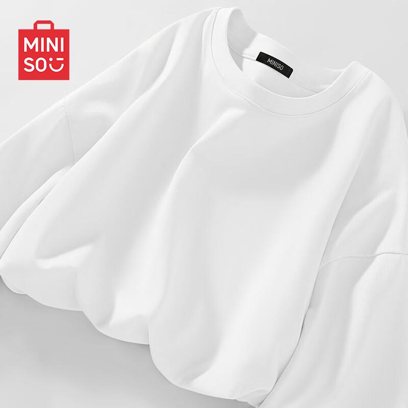 MINISO Men's Basic Round Neck Long Sleeve T-Shirt