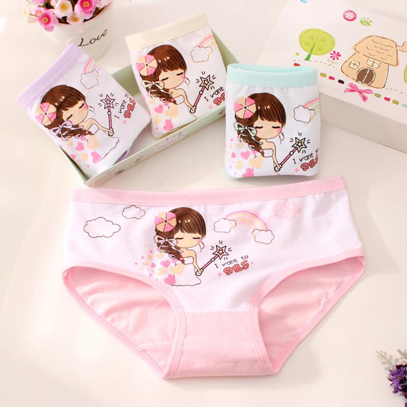 Hui Sha Cartoon Baumwoll-Mädchen-Dreiecksslips