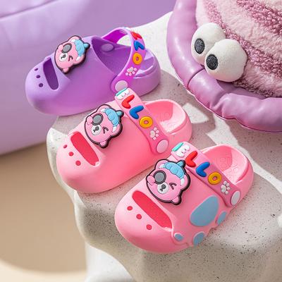 Vaikų šlepetės, Kūdikio Crocs, Vasariniai berniukų ir mergaičių žuvies burnos šlepetės, Neslystančios namų avalynė