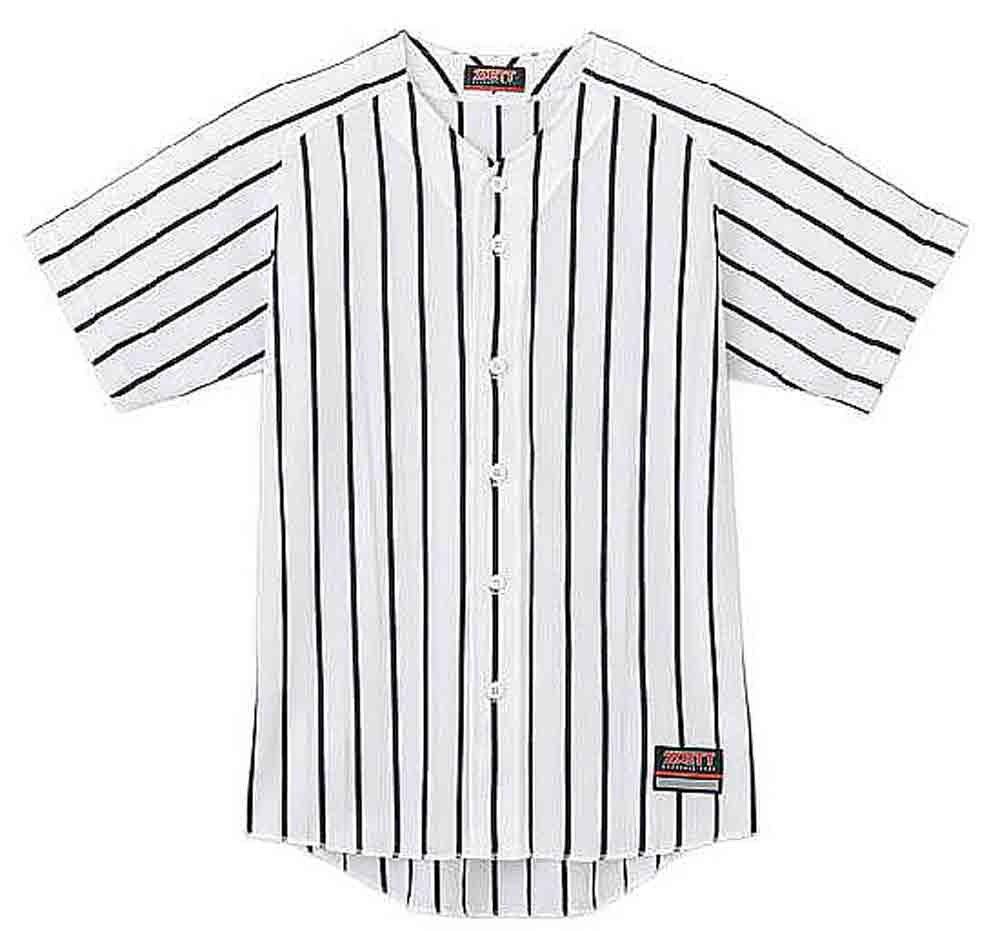 

ZETT Baseball Uniform Shirt BU631 L (Wide Stripe/Rib Mesh) White/Black