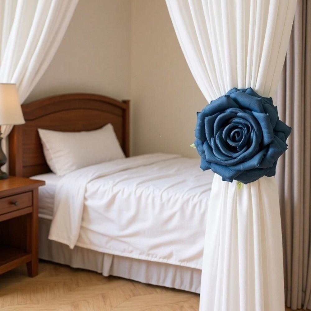 Romantic Rose Curtain Clips Realistic Exquisite Window Screen Fastener Clip Decorative Curtain Straps Clips Party