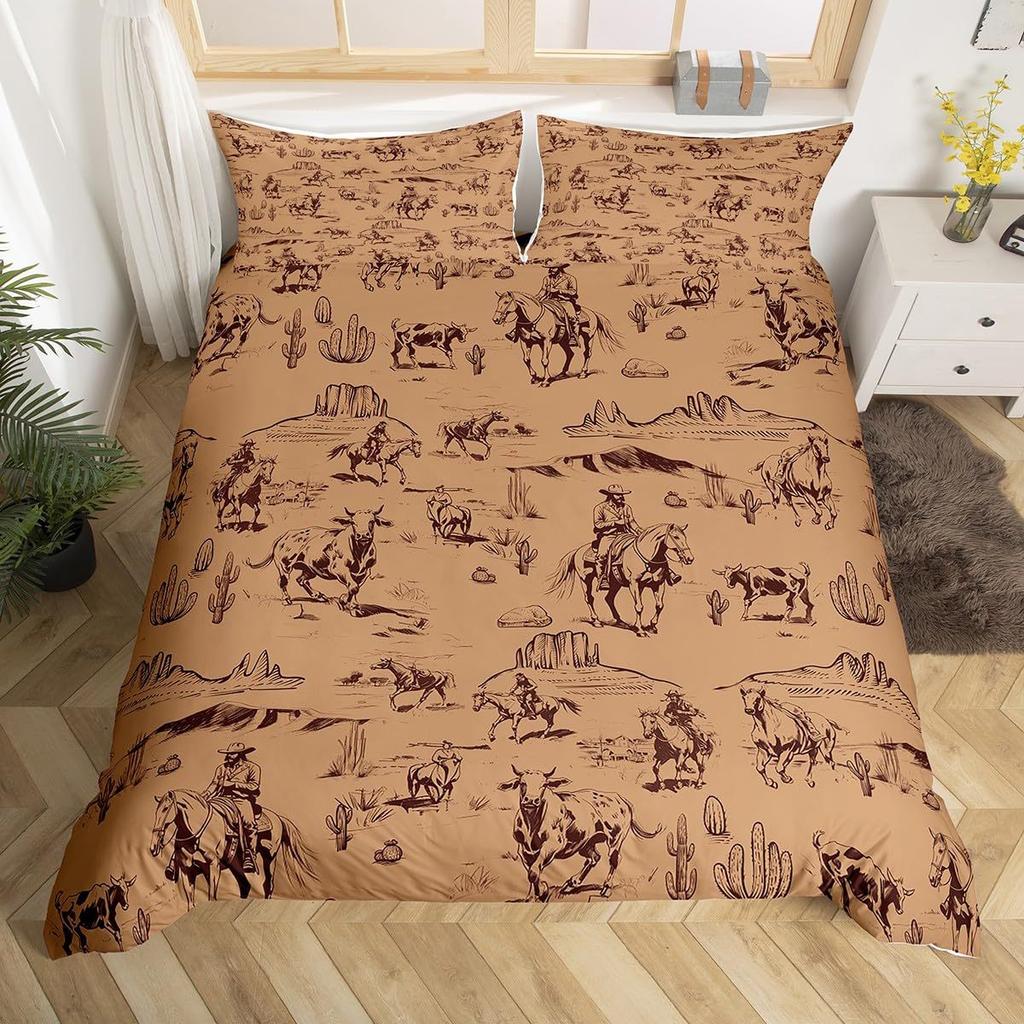 Flower Deer Head Three-Piece Quilt Cover 3D Digital Printing Bedding Set Bed Cover