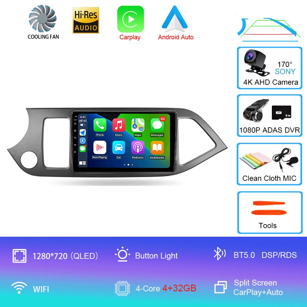Android 14 Car Radio For Kia Morning 2 Picanto 2011 - 2017 Multimedia Video Player Navigation Stereo GPS No 2din 2 Din Dvd