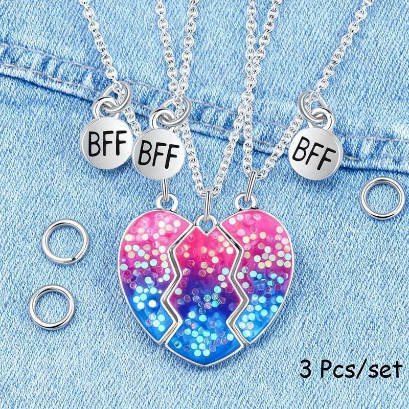 Bff Friendship Necklace, Magnetic Attraction Heart Necklace, Magnetic Necklace Set, Jewelry