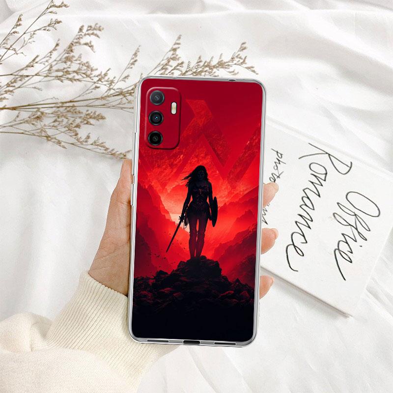 TR35 Wonder Woman Transparent Phone Case for Samsung Galaxy A04 A04S A14 A23 A34 A54 M23 M33 M52 M53