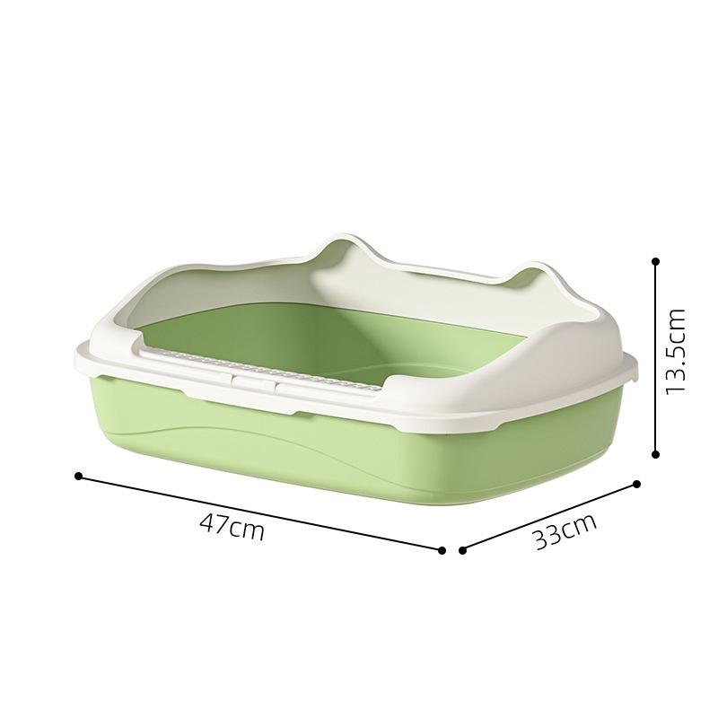 Compact Semi-Enclosed Cat Litter Box with Odor Proof Design