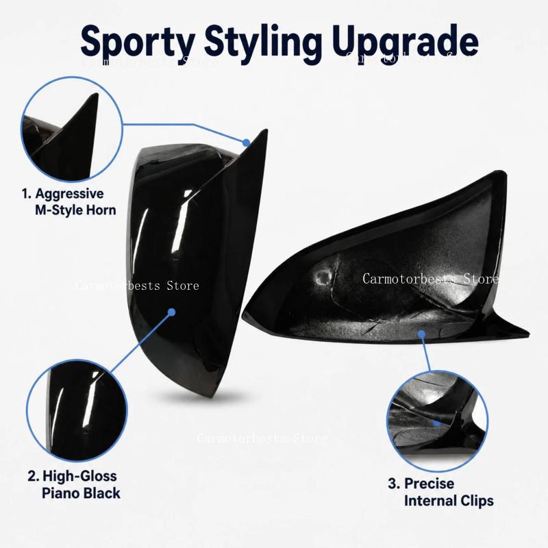 Car Rearview Side Mirror Cover Fit For Toyota RAV4 2013 2014 2015 2016 2017 2018 Wing Cap Rear View Case Trim Carbon Fiber