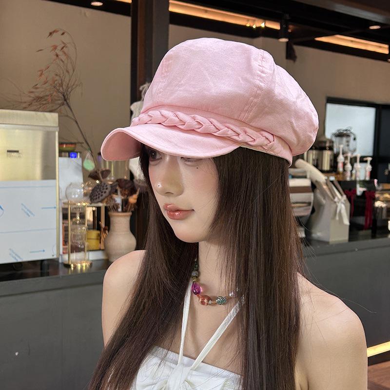 

Японская универсальная восьмиугольная шляпа для женщин, корейская версия, британский ретро-берет с козырьком, универсальная литературная шляпа художника