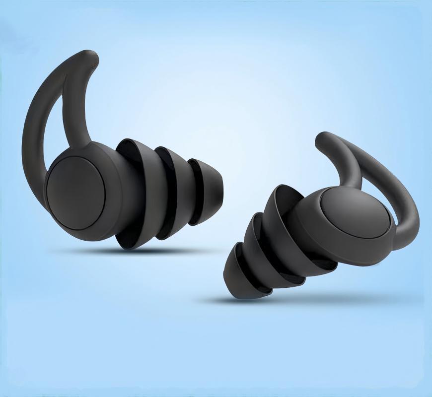 1pair New Soft Reusable 3 Layer Ear Plugs For Sleep Silicone Noise Cancelling Hearing Protection Ear Plugs for Sleep