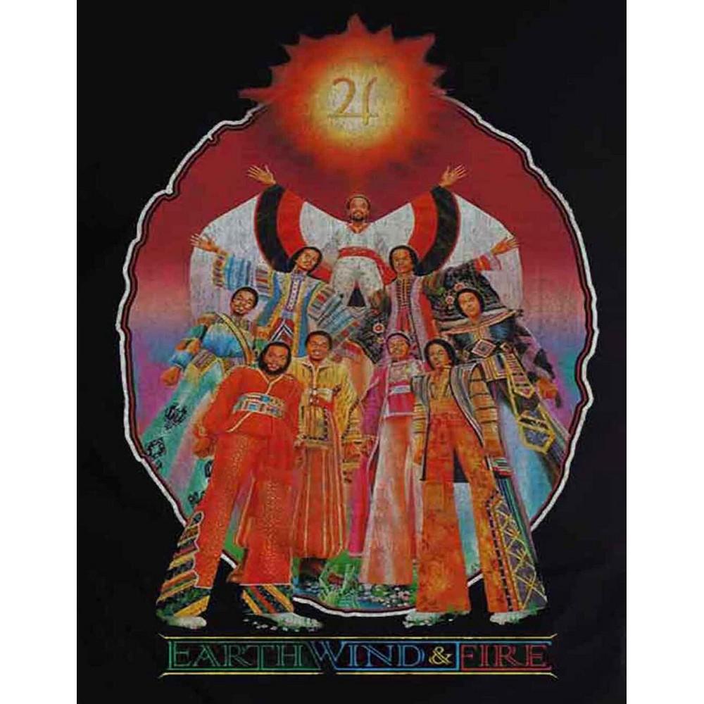 Earth, Wind & Fire Unisex Adult LetÂ´s Groove Back Print T-Shirt