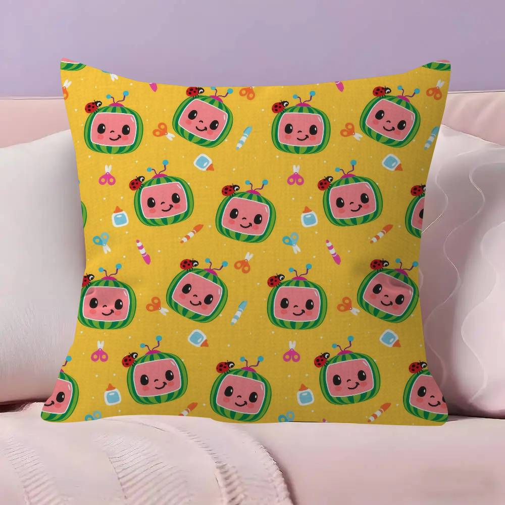 Cute Happy Children CCoComelonS  4545cm Cushion Cover Pillow Cover Decor Pillowcase Home Pillowcase for Couch Pillow 30x30cm