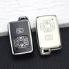 Soft TPU Silvery Car Key Casefor Toyota Alphard Vellfire Previa Estima Isis Noah Voxy 4/5 Buttons Cover Key Chain Protector
