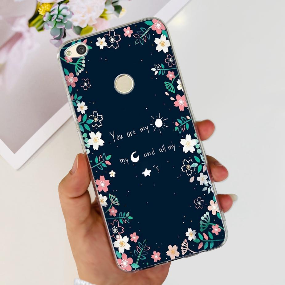 For Huawei P8 Lite 2017 Case Honor 8 Lite Popular Flowers Cartoon Cover Soft Silicone Phone Cases For Huawei P9 Lite 2017 Bumper