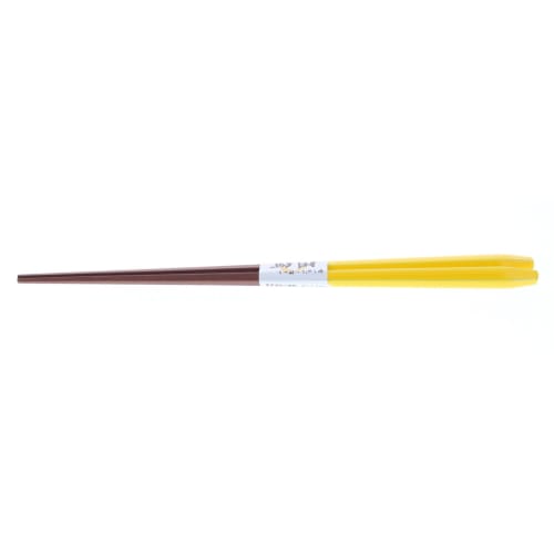 Ishida Japanese-made Frappe Chopsticks, Pentagonal, Yellow, 23cm