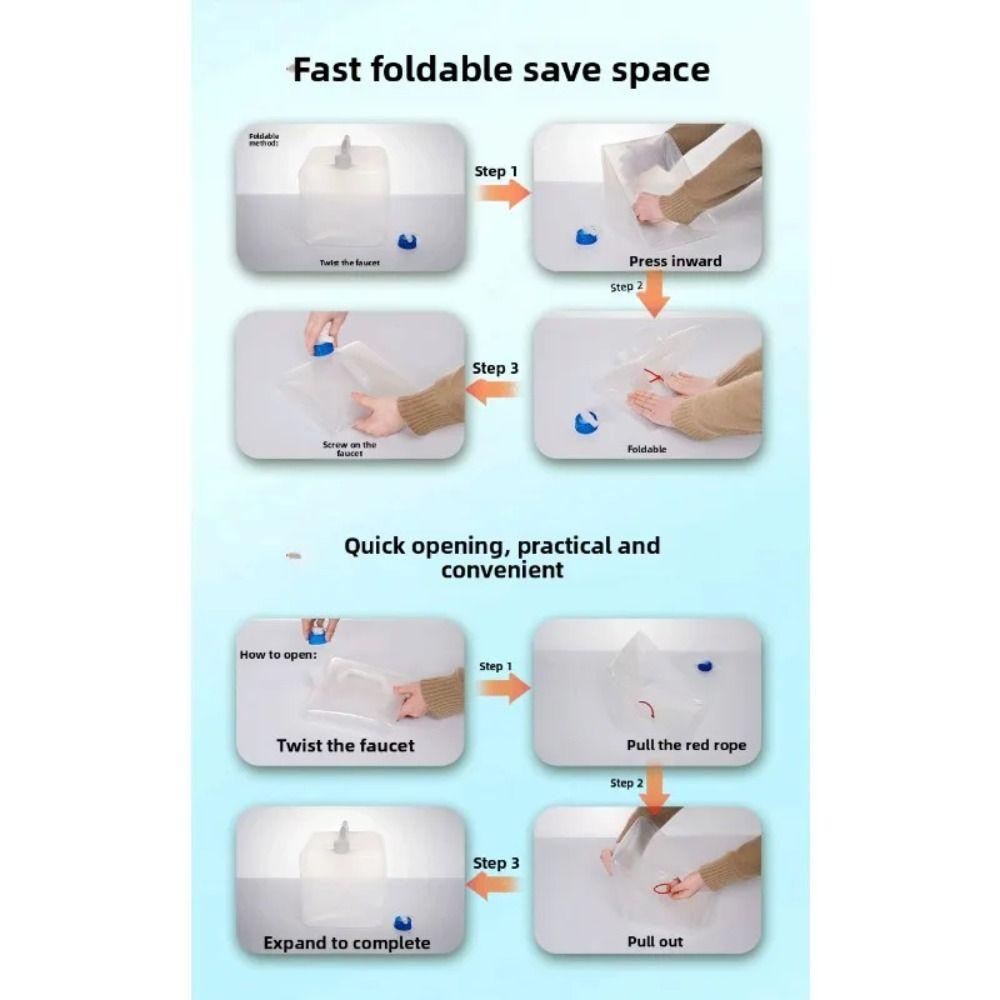 5-20L Collapsible Bucket Leakproof Outdoor Water Container Foldable Water Canister  Outdoor