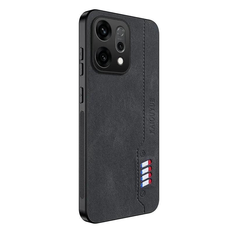 For Oppo Reno14 Pro 5G Skin Feel Matte Leather Phone Case Soft Back Cover Funda For Oppo Reno14 Pro Protector