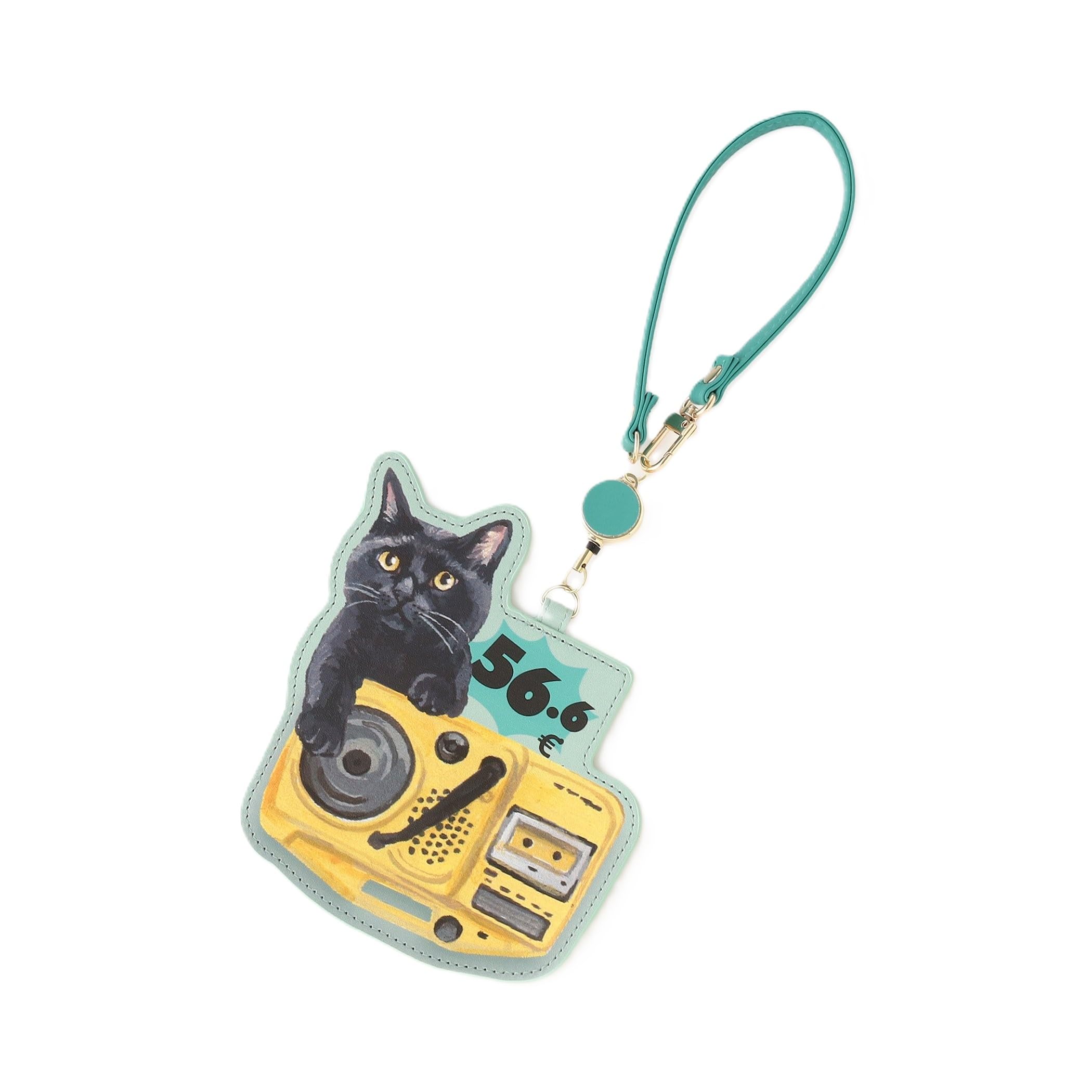 Afternoon Tea Living JS42 Pass Case with Cord ReelCat s Nap Time, Green