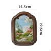 Retro Resin Photo Frame Hand Painted Decorative Elegant Old Fashioned Tabletop Display for Office
