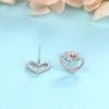 Jewelry Hollow Love Stud Earrings Korean Style Temperament Silver Needle Fashion Earbone Stud Female Ins