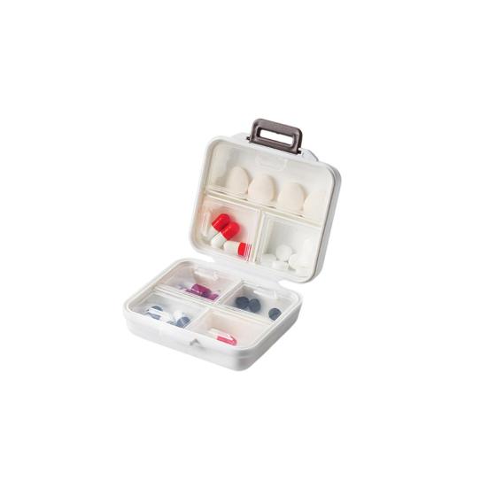 

Хранение предметов, 3 цвета, полезный пищевой портативный 7 сеток, ящик для хранения таблеток, органайзер, контейнер для таблеток S белый