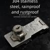 4 Inch Stainless Steel Cabinet Buckle Latch with Twist Knob Keyed Lock Heavy Duty for Cabinets Sheds and Doors
