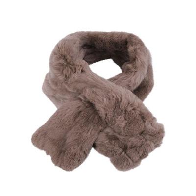 Elkate Damen-Schal/Halswärmer Herbst/Winter Rex Naturkaninchenfell Petite Schal LDR009