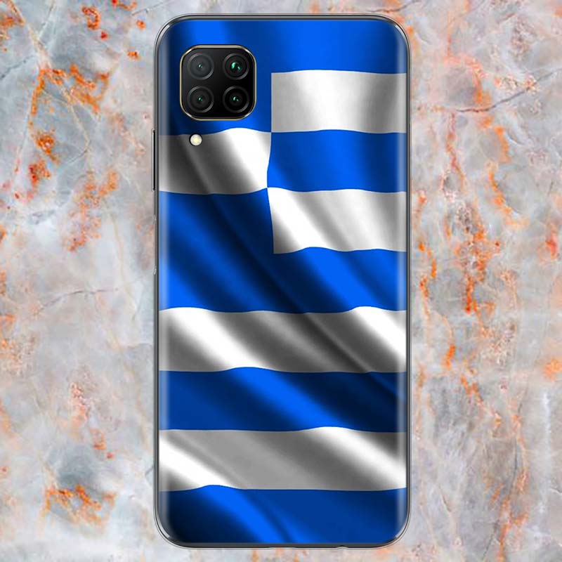Greece Greek national flags For Huawei Mate 40 30 20 20X 10 RS P Smart 2021 2020 Z S Pro Plus Lite 2019 Phone Case Shell