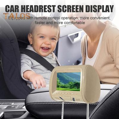 7" Car Headrest DVD Player 2 Screens Remote Control Display MP5 Control 16:9 LCD Video Player for Car Rear Seat Entertainment System