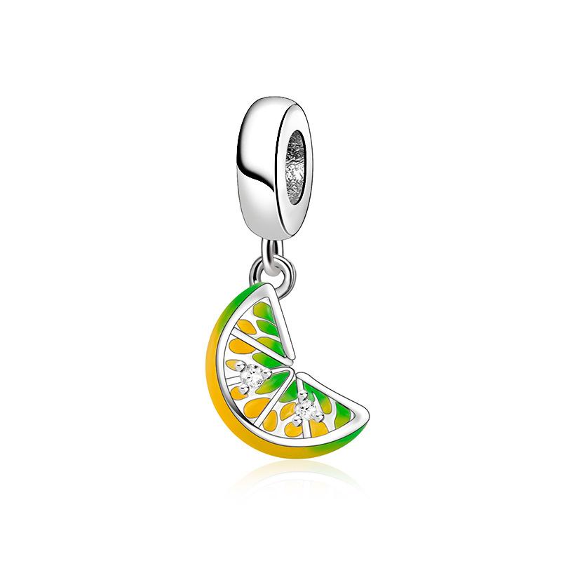 925 Silver Fruit Charms Pendants Strawberry Cherry Avocado DIY Jewelry Fit Bracelets Women Birthday Gift Fine 100% Sterling Silver