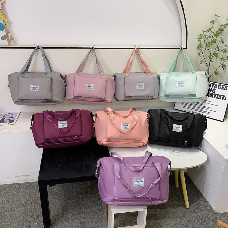 Canvas backpack, college style drawbar bag, travel bag, large capacity business travel luggage bag, foldable