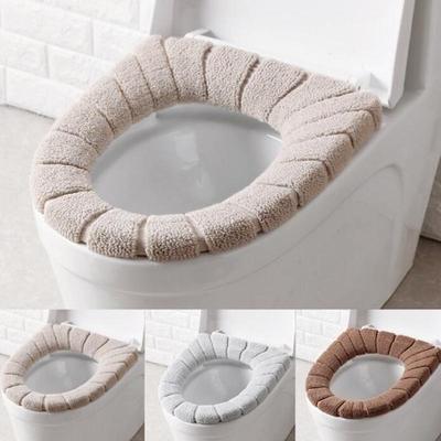New Washable Bathroom Toilet Seat Filling Soft Warmer Mat Cover Pad Cushion
