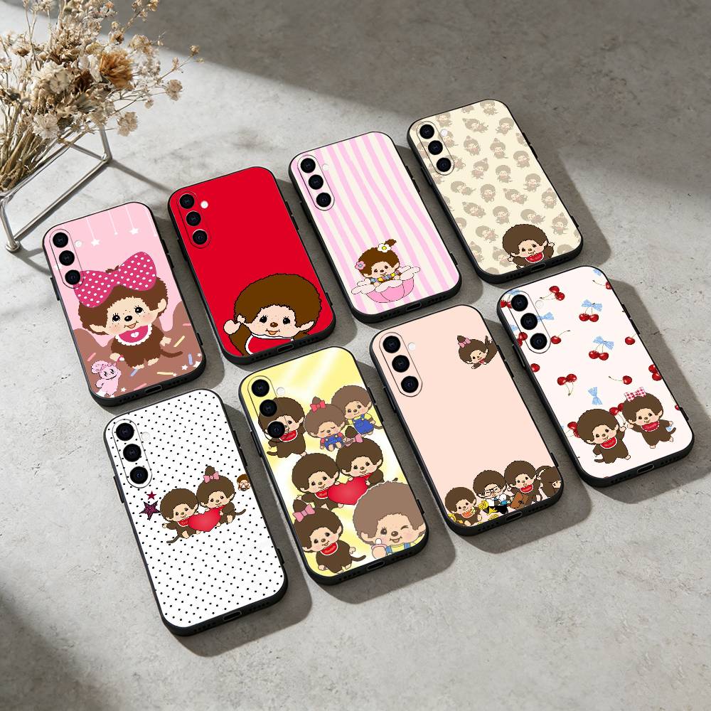 Cartoon M-Monchhichis Phone Case For Samsung Galaxy A20,21s,22,31,32,52,53,72,73,80,91 Soft Black Shell