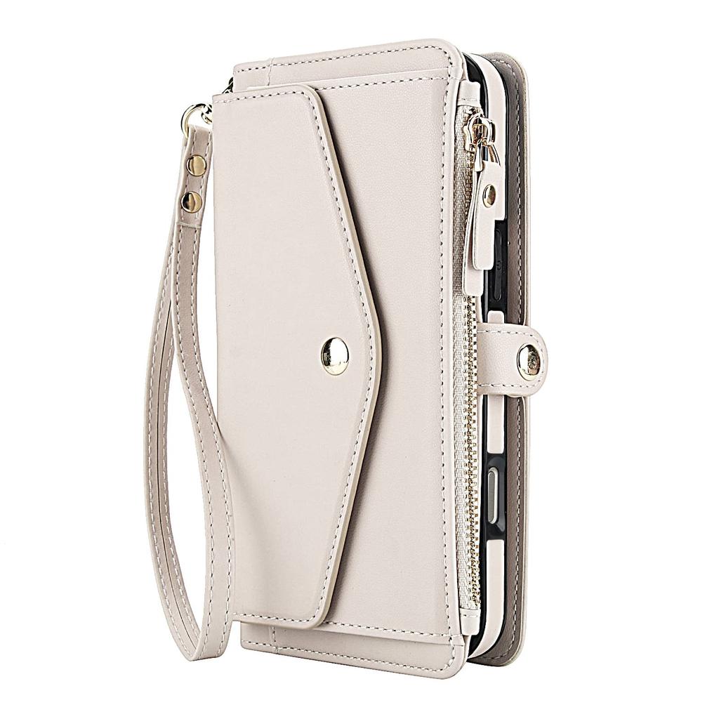 Per Custodia Portafoglio iPhone 17 Pro Max/Air/17 Pro, Porta Carte con Blocco RFID, Cover Magnetica Staccabile per Telefono con Tracolla