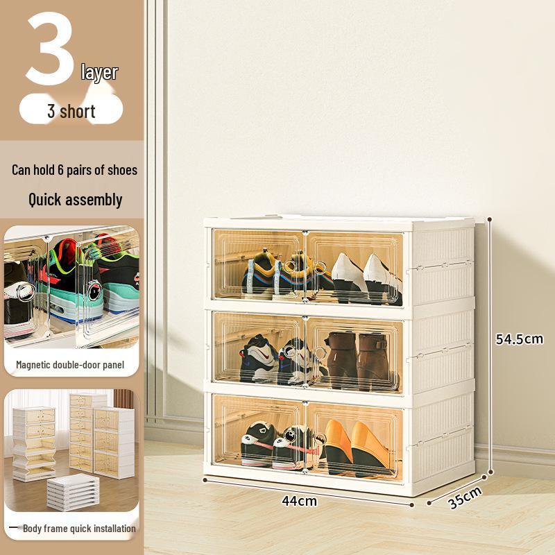 

Складная полка для хранения обуви - Не требует установки No installation, pull to use