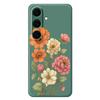 For Samsung Galaxy S24 FE Case Beautiful Flowers Pattern Printing Straight Edge TPU Phone Back Cover