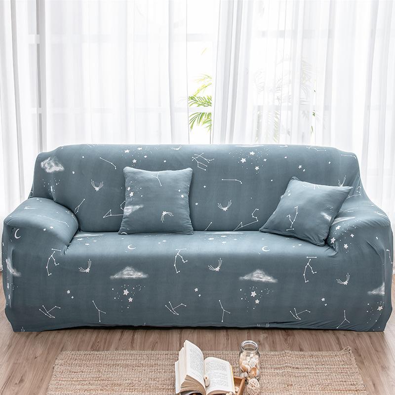 Stretch Milk Silk Printed Plants And Flowers Sofa Cover Stain Resistant Slipcover Breathable All-Season Full Wrap Slipcovers